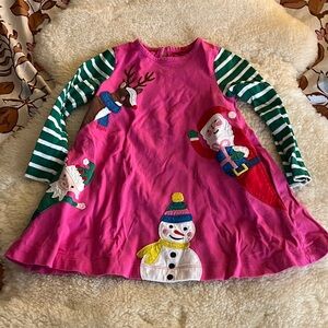 Mini Boden Festive Aplique Jersey Dress